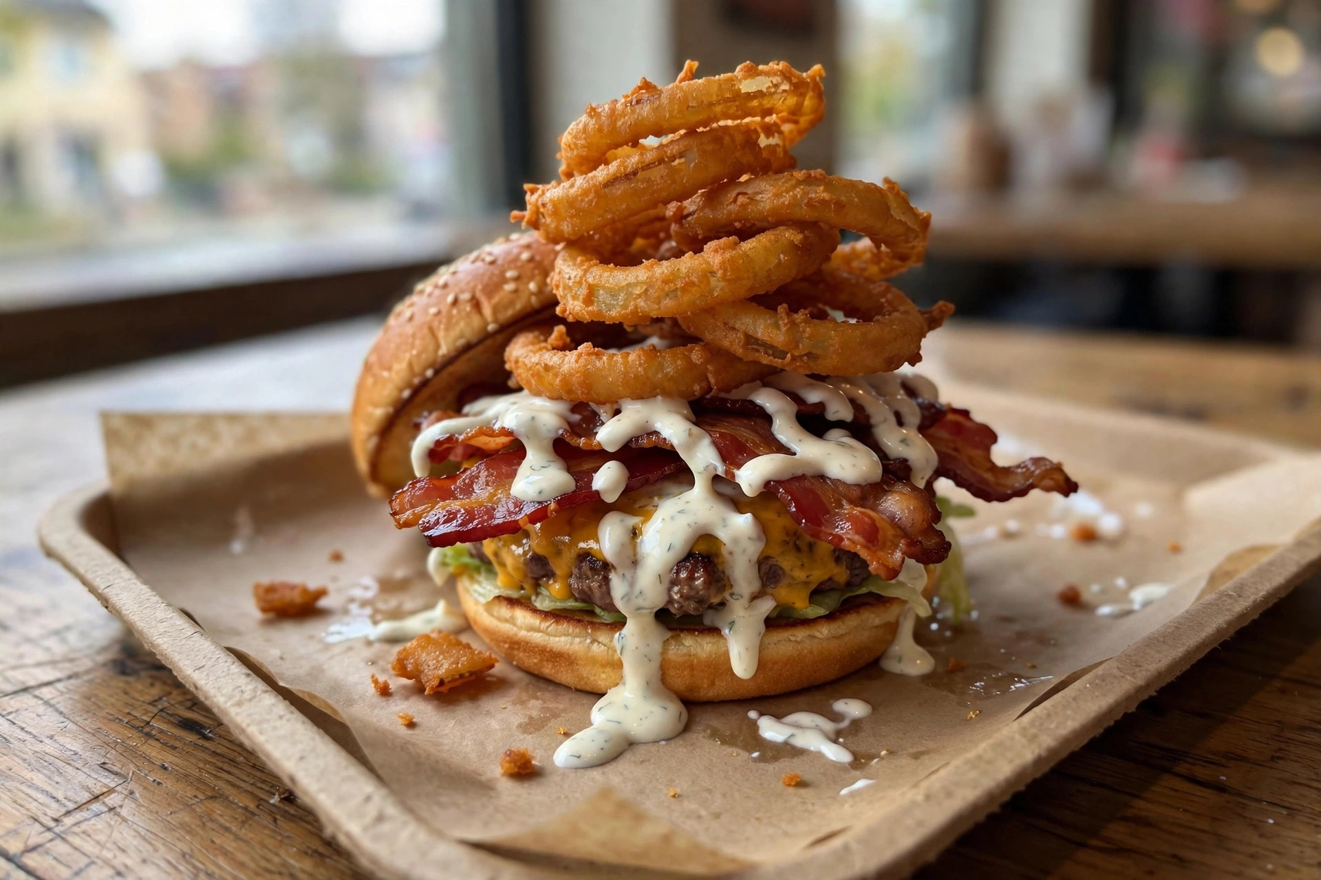 Backyard Bacon Ranch Burger