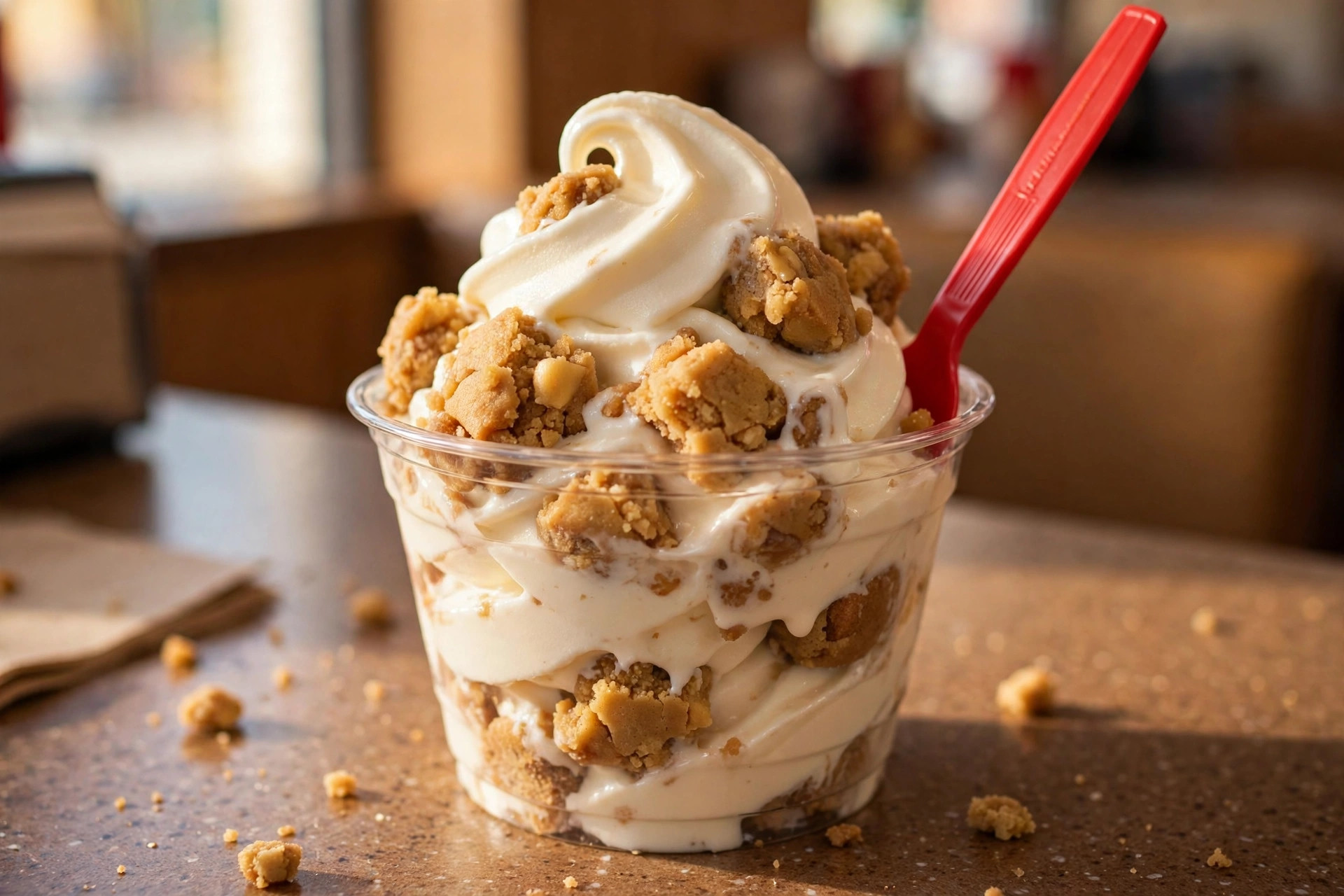 Brown Sugar Cookie Dough Blizzard - seasonal flavor