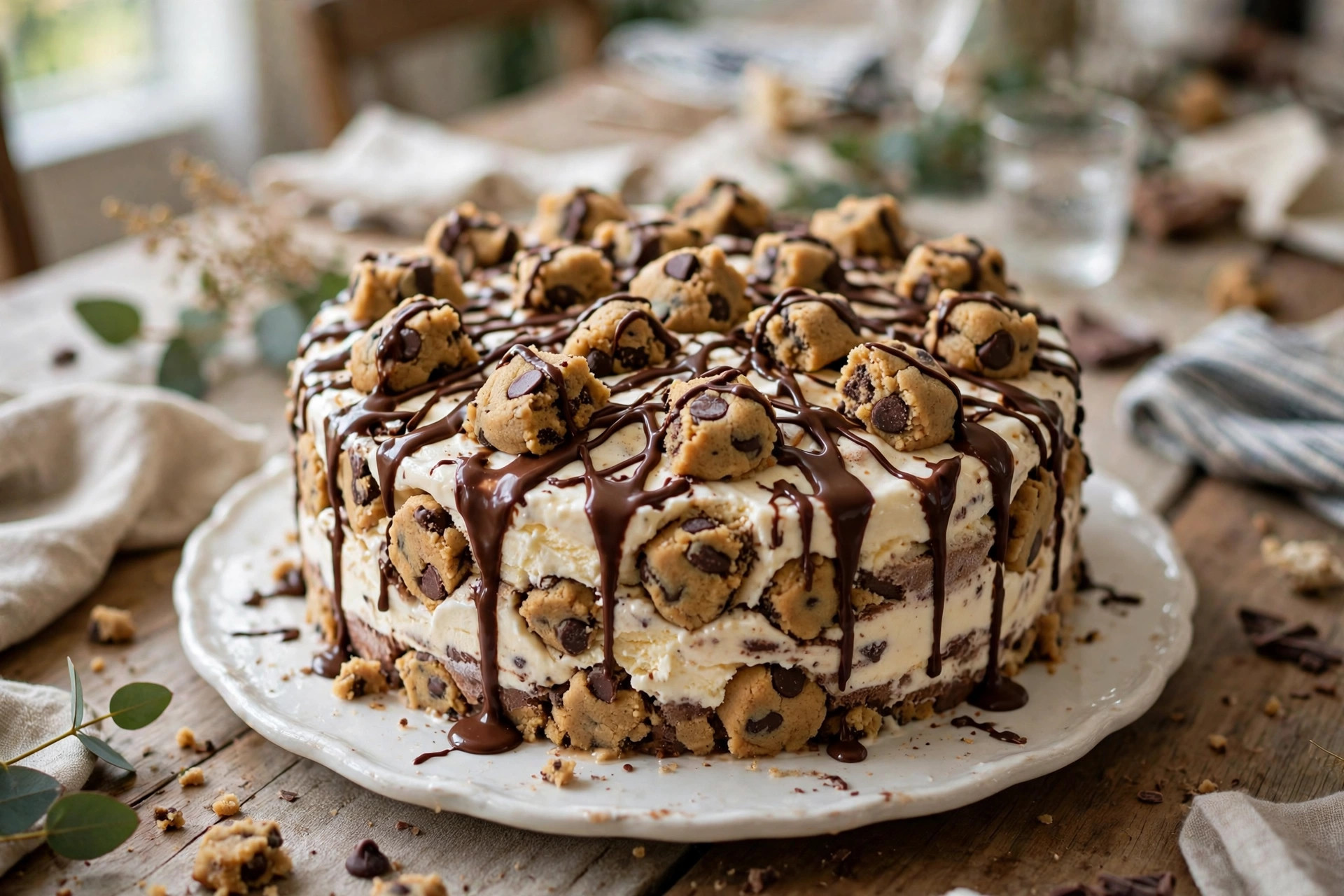Chocolate Chip Cookie Dough Blizzard Cake
