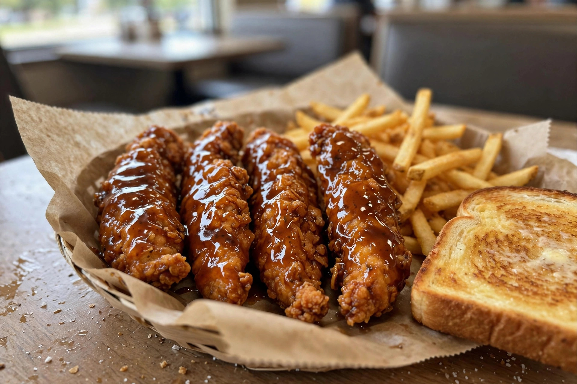 Honey BBQ Sauced and Tossed Basket, 4 pieces