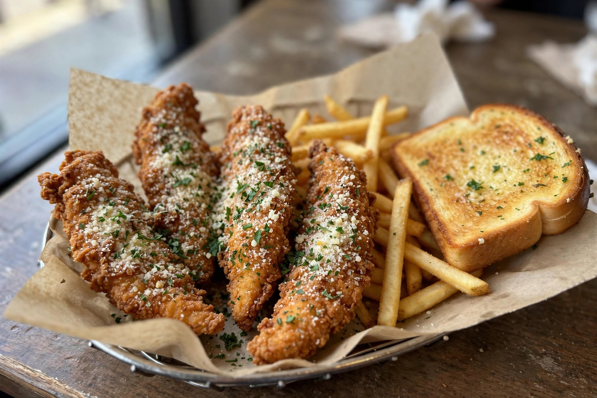 Parmesan Garlic Sauced and Tossed Basket, 4 pieces