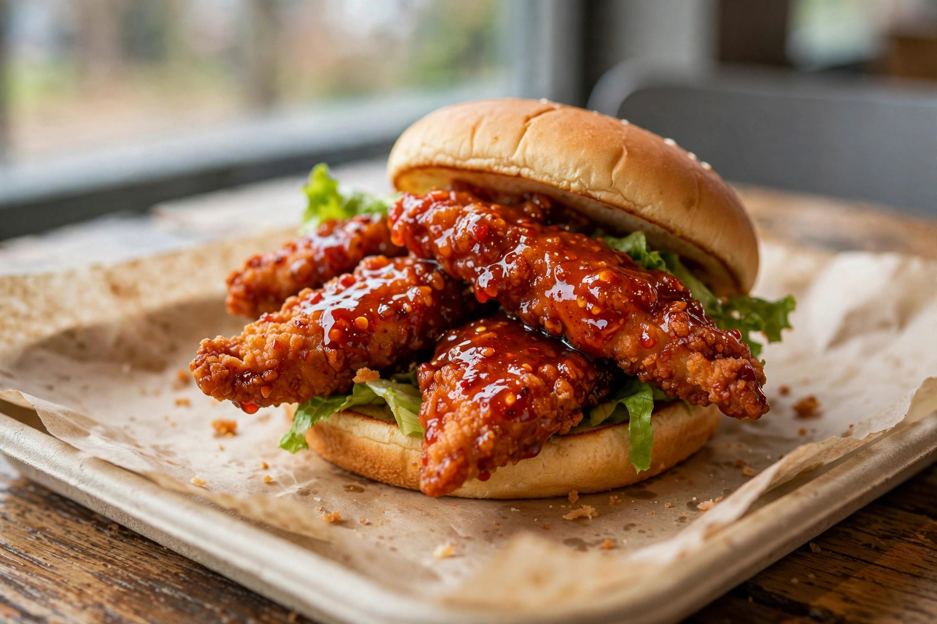 Spicy Chicken Strip Sandwich